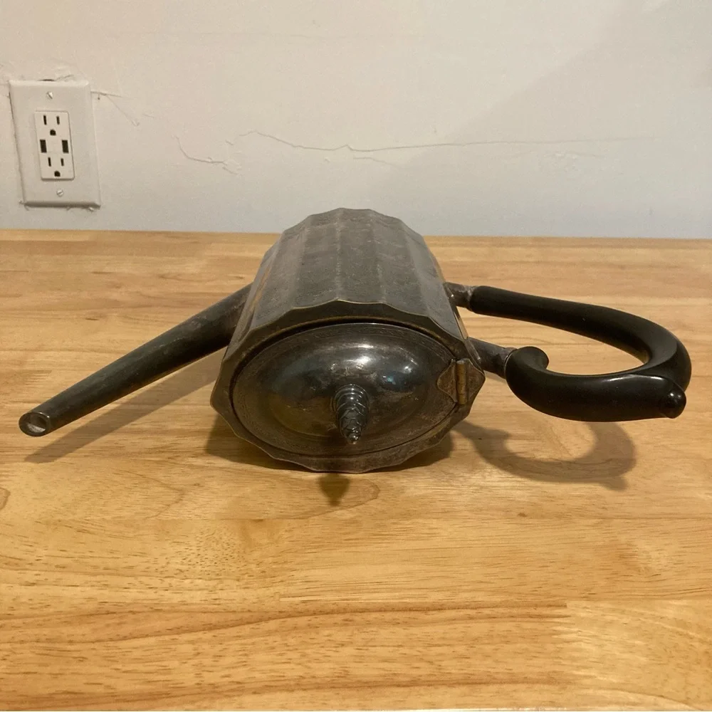 1960s Lunt Silver Plate Coffee Pot Mid Century Vintage - Picture 13 of 16